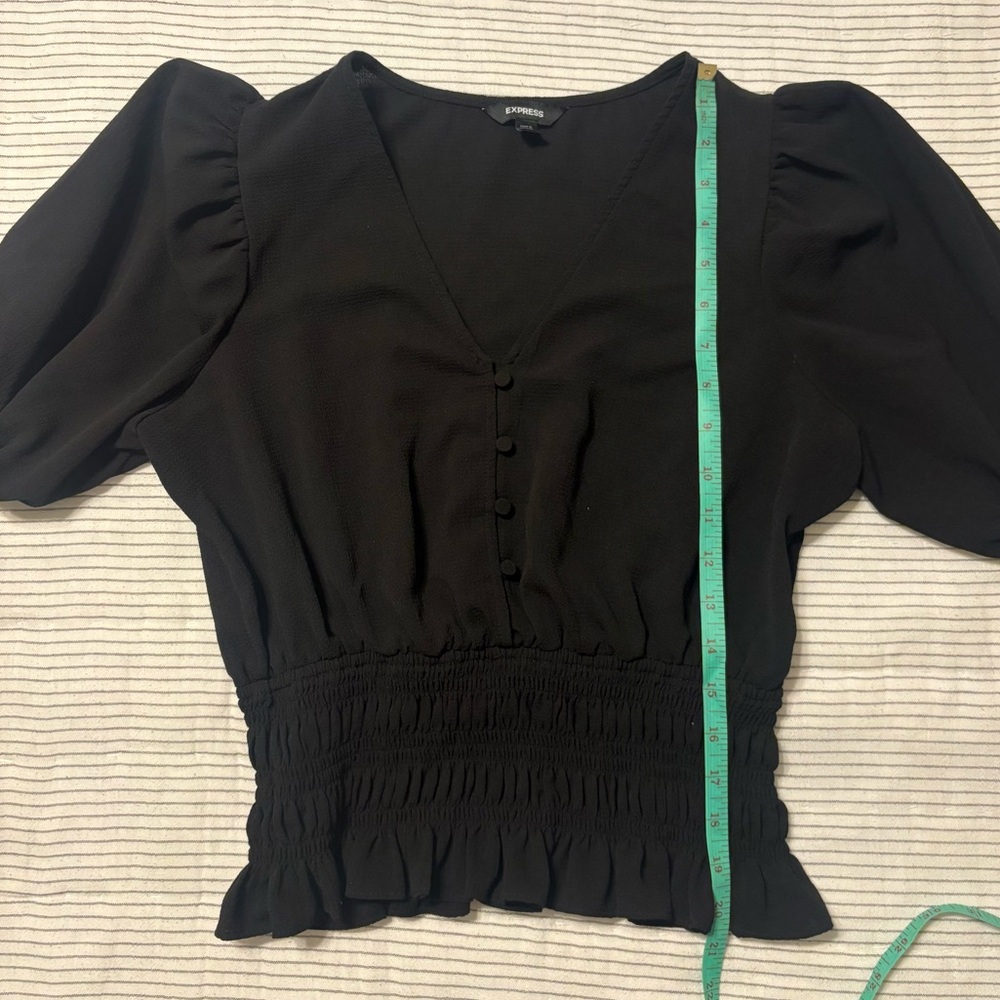 Express Black V-Neck Blouse